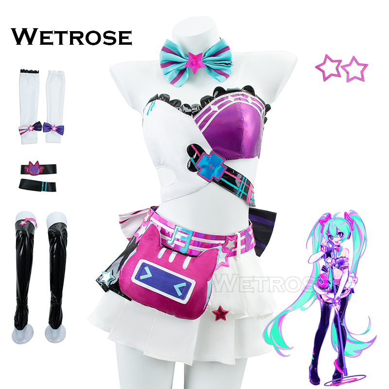 Wetros] Muse Dash Hatsune Miku Cosplay Costume Collab Wig