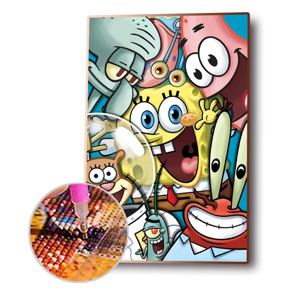 Cartoon Spongebob Full Round Or Square Drill Diamond Painting