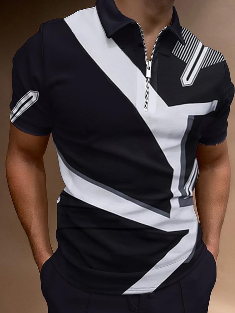Men's Daily Machine Washable Printed Shirt