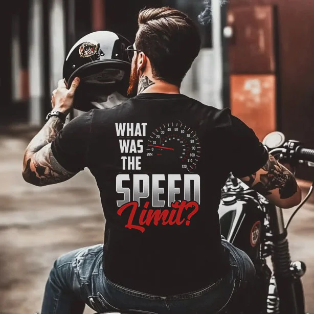 What Was The Speed Limit? Printed Men's T-shirt - Devcarry