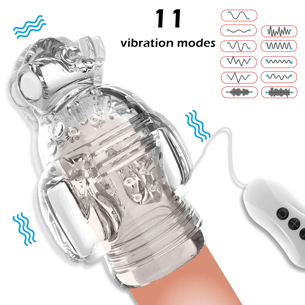 Glans Training Masturbation Cup Male Vibrating Penis Exercise Machine Rosetoy Official
