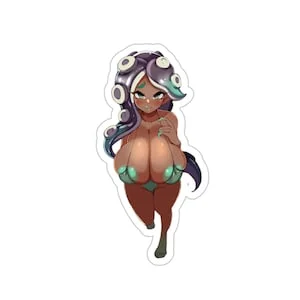 pornhint Pornhint Splatoon Marina Thick Boobs Waterproof Sticker ¥ Ecchi Vinyl Decal ¥ Sexy Waifu Gaming Sticker