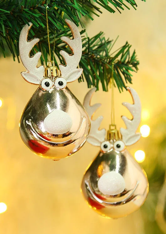 2Pcs Christmas Reindeer Hanging Ornament