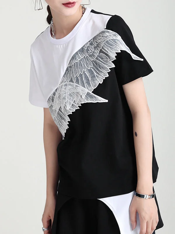 Original Angel Wings Embroidered Applique T-Shirts