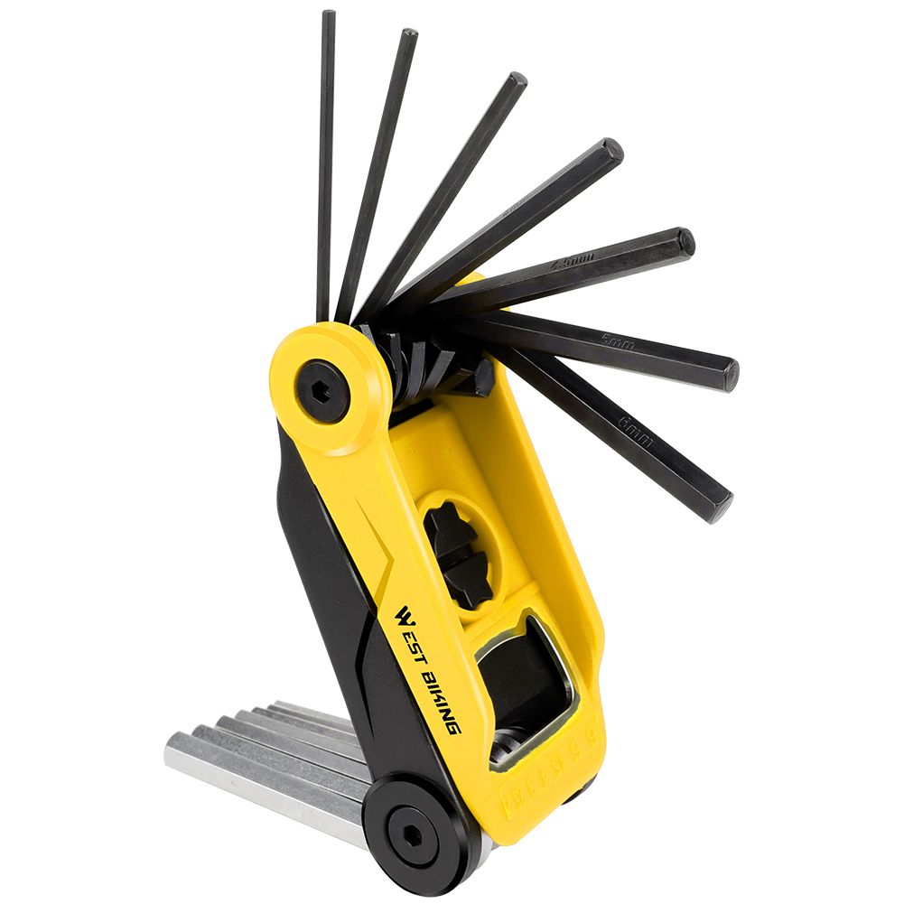 WEST BIKING Bicycle Tire Repair Folding Tool with Wrench Opener Tire Lever, Yellow, 501 Original
WEST BIKING Bicycle Tire Repair Folding Tool with Wrench Opener Tire Lever, Yellow, 501 Original
