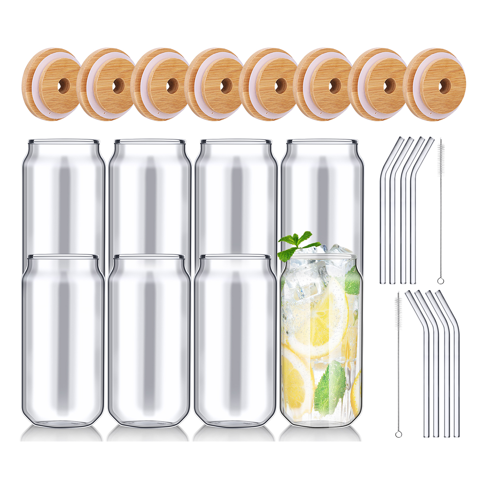 8 Pieces Classic Can Tumbler Glasses 16 oz Beer Can Glass with 8pcs Mason B, 501 Original
8 Pieces Classic Can Tumbler Glasses 16 oz Beer Can Glass with 8pcs Mason B, 501 Original