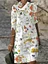 Cgacest Spring Summer Casual Loose Dress 2025 Women Button Neck Design Half Sleeve Midi Dresses For Women Elegant Beach Party Dresses
