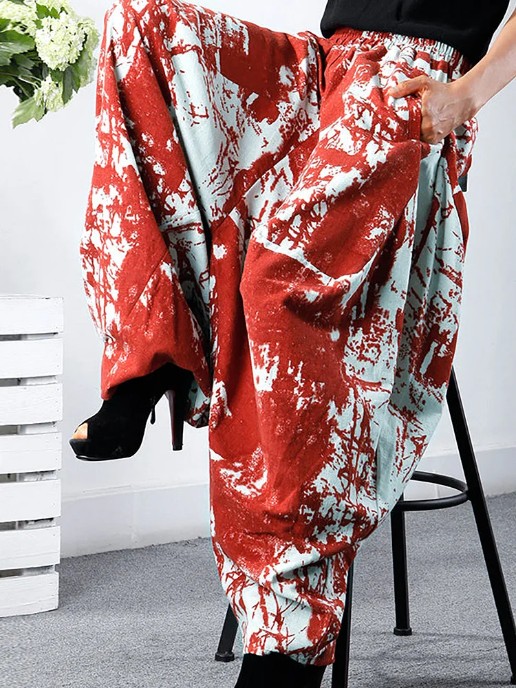 Plus Size Retro Stamped Comfortable Bloomers