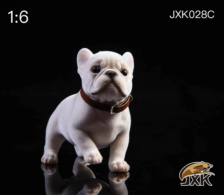 JXK 1/6 JXK028 French bulldog Planted Hair Dog Animal Model-aliexpress