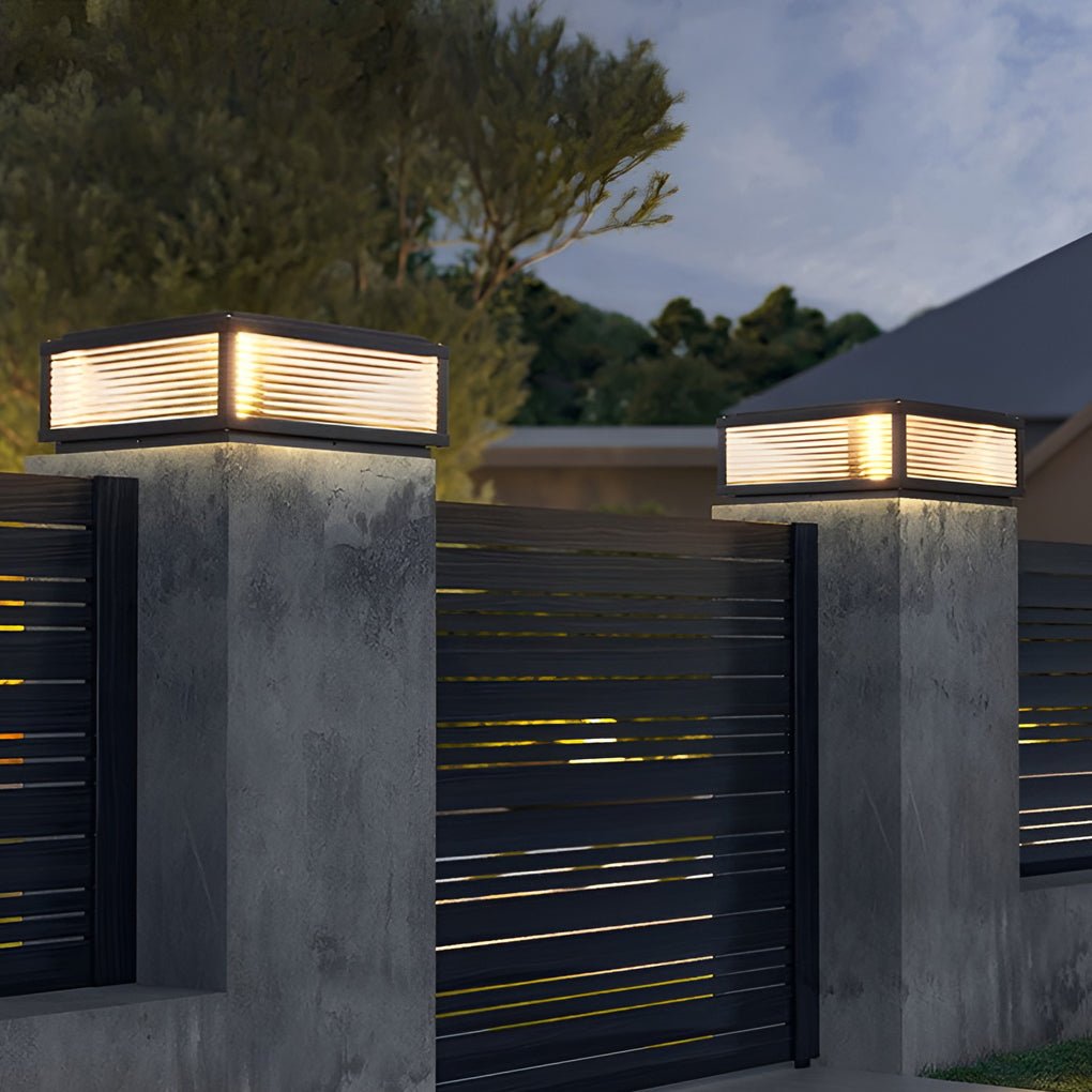 Modern deals fence lights