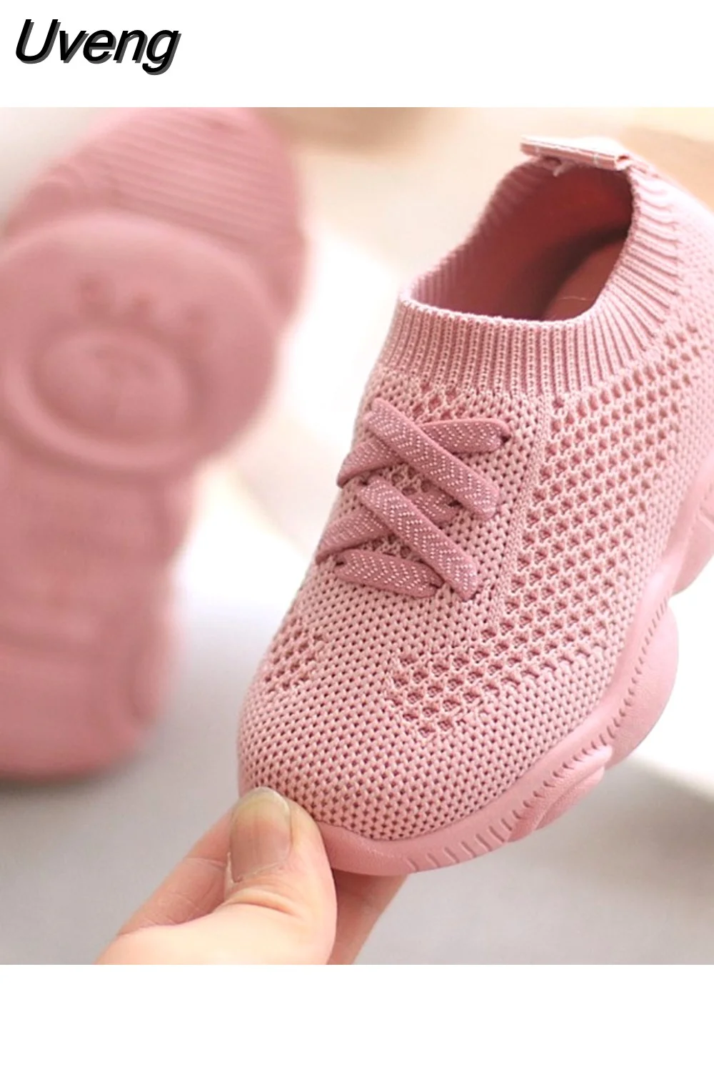 Uveng Shoes Antislip Soft Bottom Baby Sneaker Casual Flat Sneakers Shoes Children size Girls Boys Sports Shoes 420-0