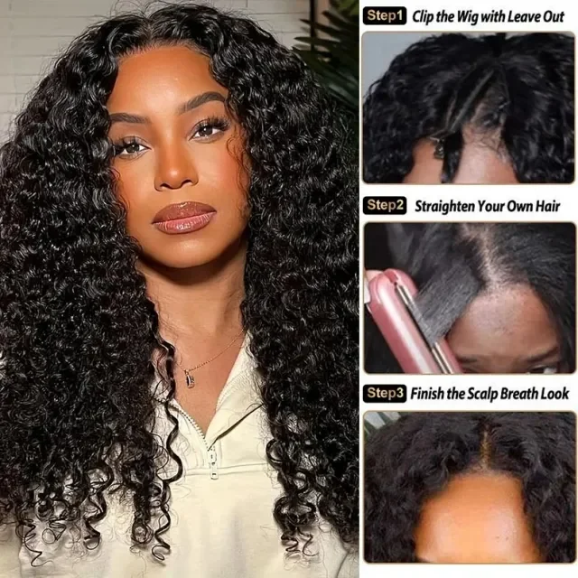 Burmese Curly U Part Wig/ V Part Wig