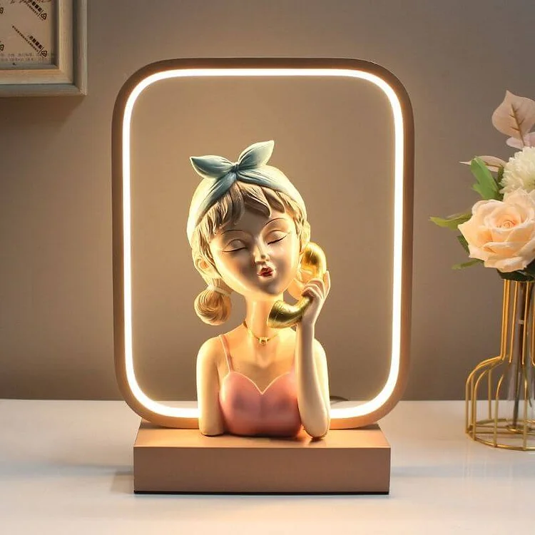 LED Cartoon Girl Tabel Lamp