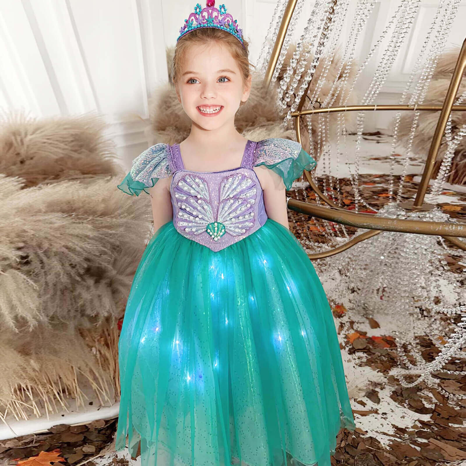 girls-mermaid-costume-led-light-up-ariel-princess-dress-ball-gown-tutu