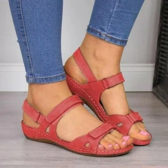 Platform Wedge Women's Shoes Velcro Buckle Sandals