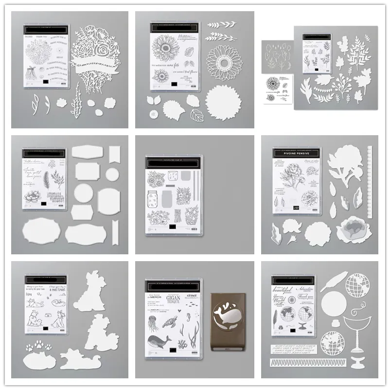 Metal Cutting Dies and Clear Stamps Stencil for Scrapbooking Album ...
