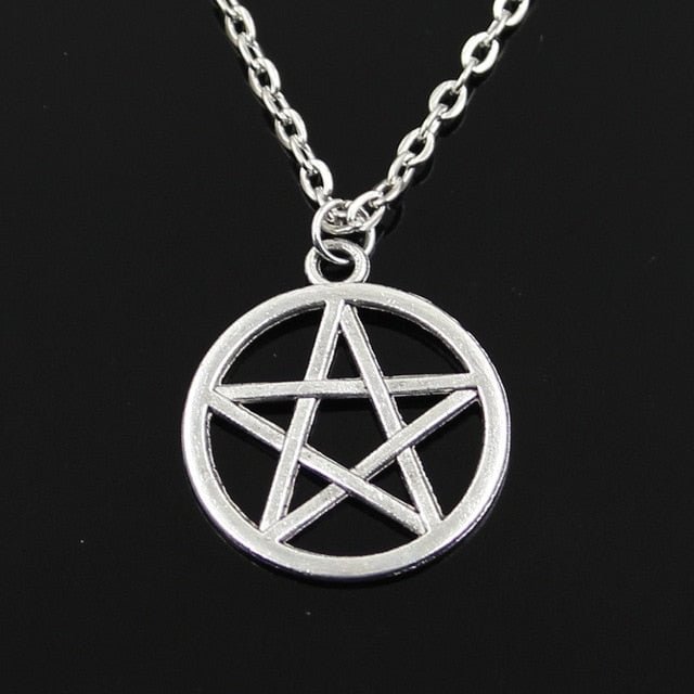 YOY-Fashion Star Pentagram Antique Silver Color Pendant