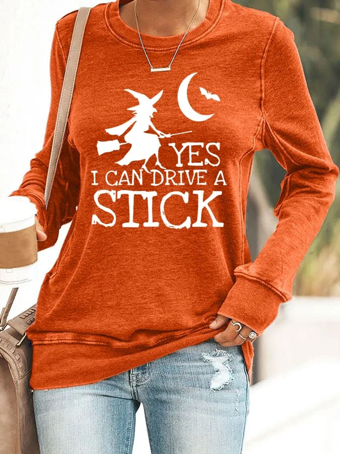 Women's Yes I Can Drive A Stick Sweatshirt socialshop