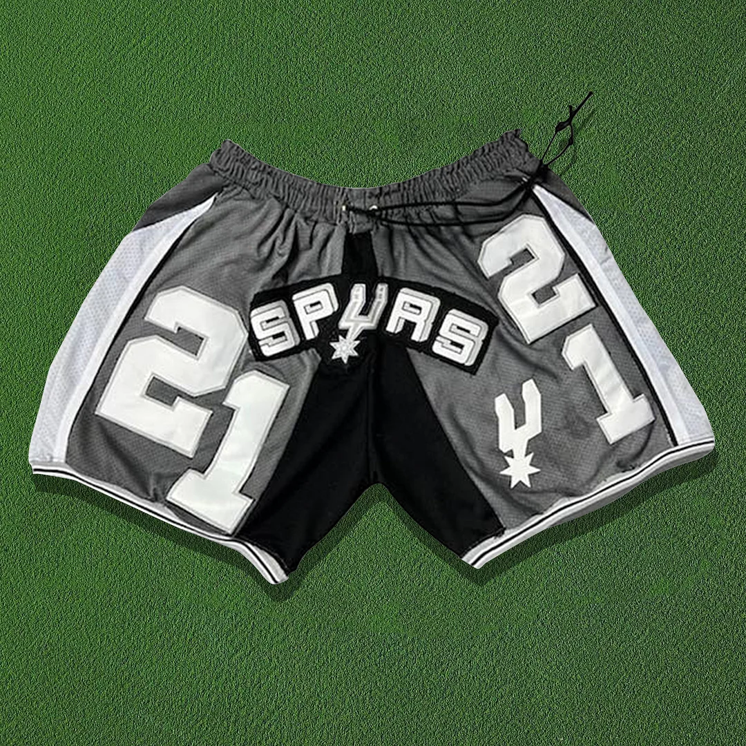 NO.21 Spurs basketball mesh shorts