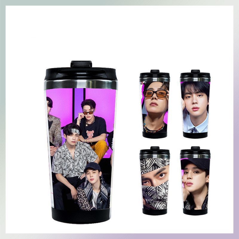 BTS Jungkook Seven 12OZ Thermos With Conical Straw