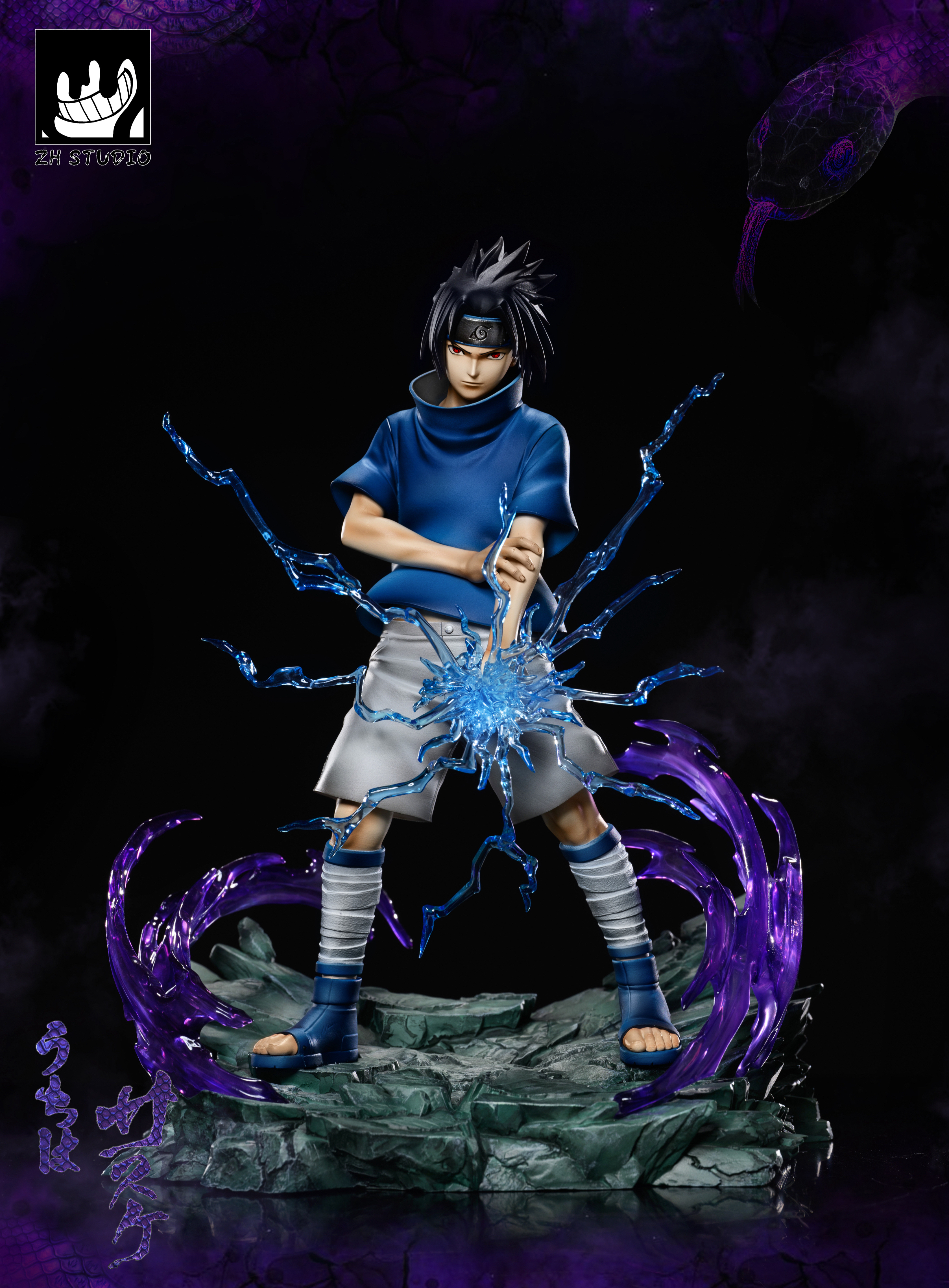PRE-ORDER ZH studio -naruto Sasuke 1/6 & 1/4 Statue(GK)