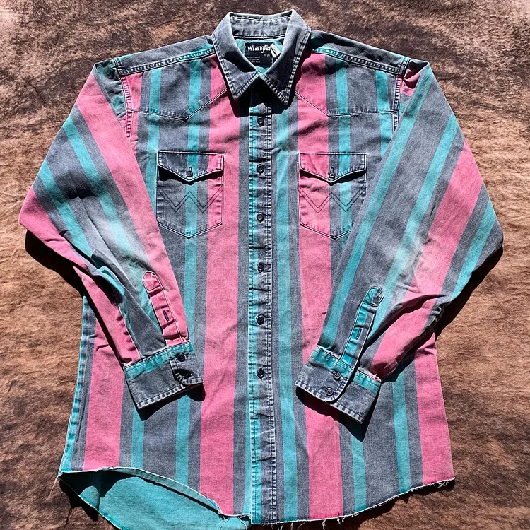Vintage Striped Button Brushopper Shirt