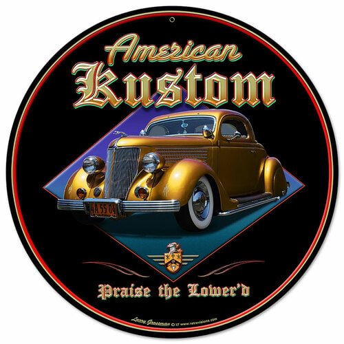 Car- Round Shape Tin Signs/Wooden Signs - 30*30CM