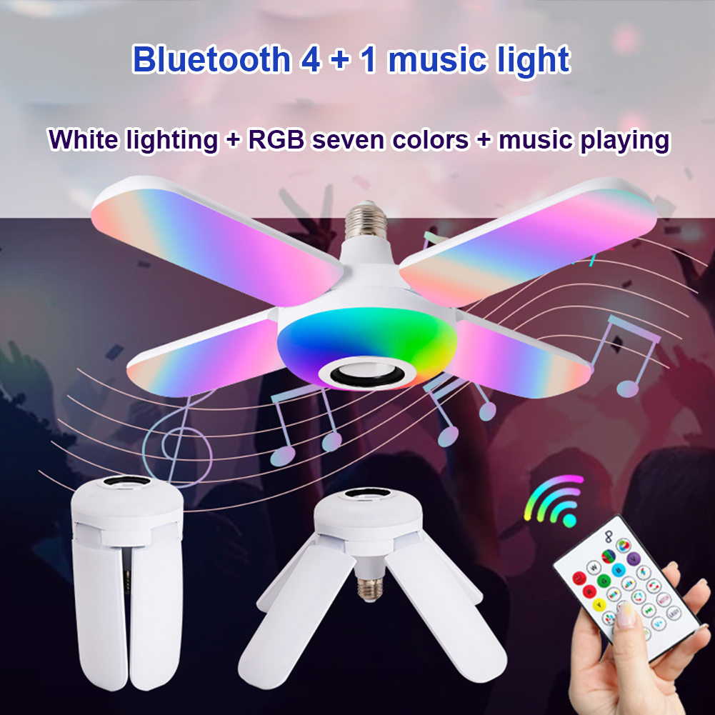 50W LED Foldable Four-Leaf Light E27 RGB Bluetooth Music Ceiling Fan Lamp, 501 Original
50W LED Foldable Four-Leaf Light E27 RGB Bluetooth Music Ceiling Fan Lamp, 501 Original