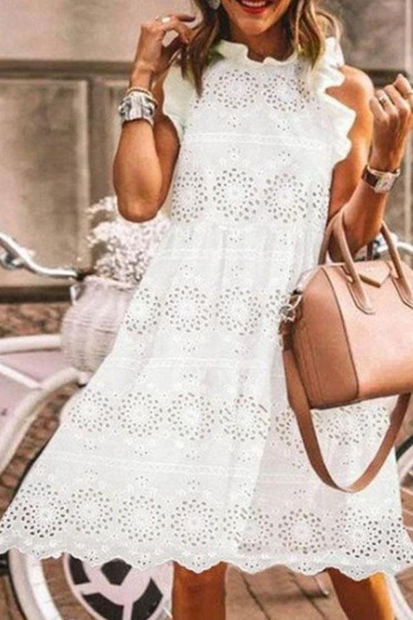 Casual Embroidered Mini Dress P10504
