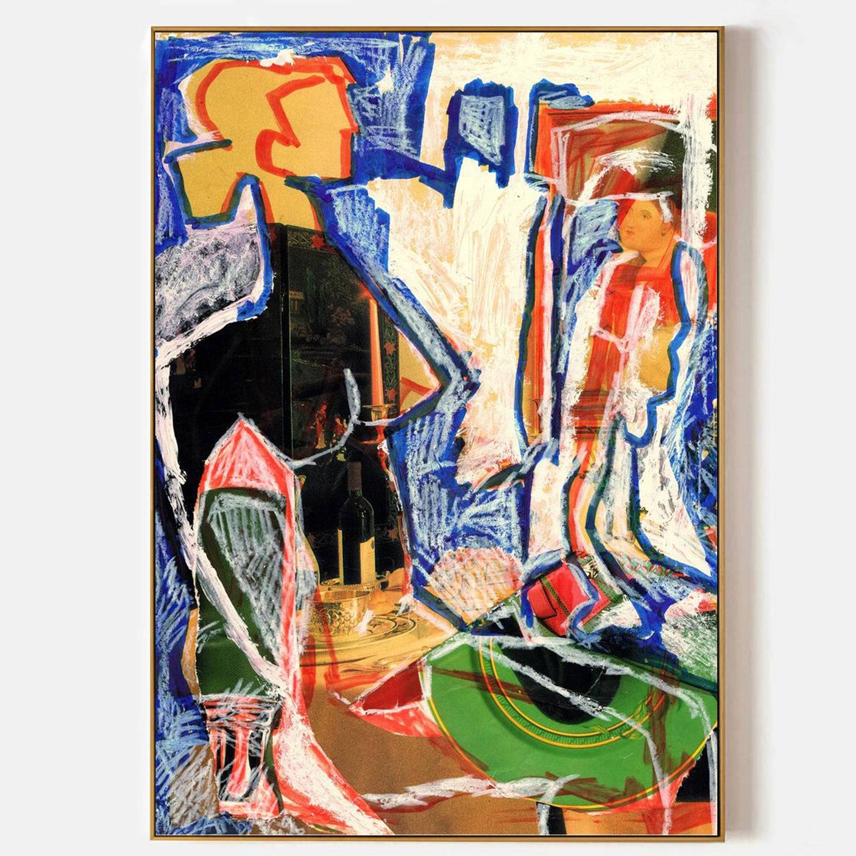 Arabelart AR940 Abstract Painting, Framed Canvas Art, Hand-Painted Masterpiece