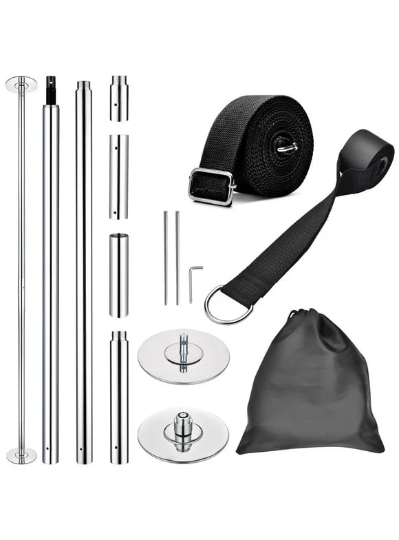 pornhint Pornhint Yescom Dancing Pole Kit with Door Stretching Strap Exercise Fitness Trainer Home Studio