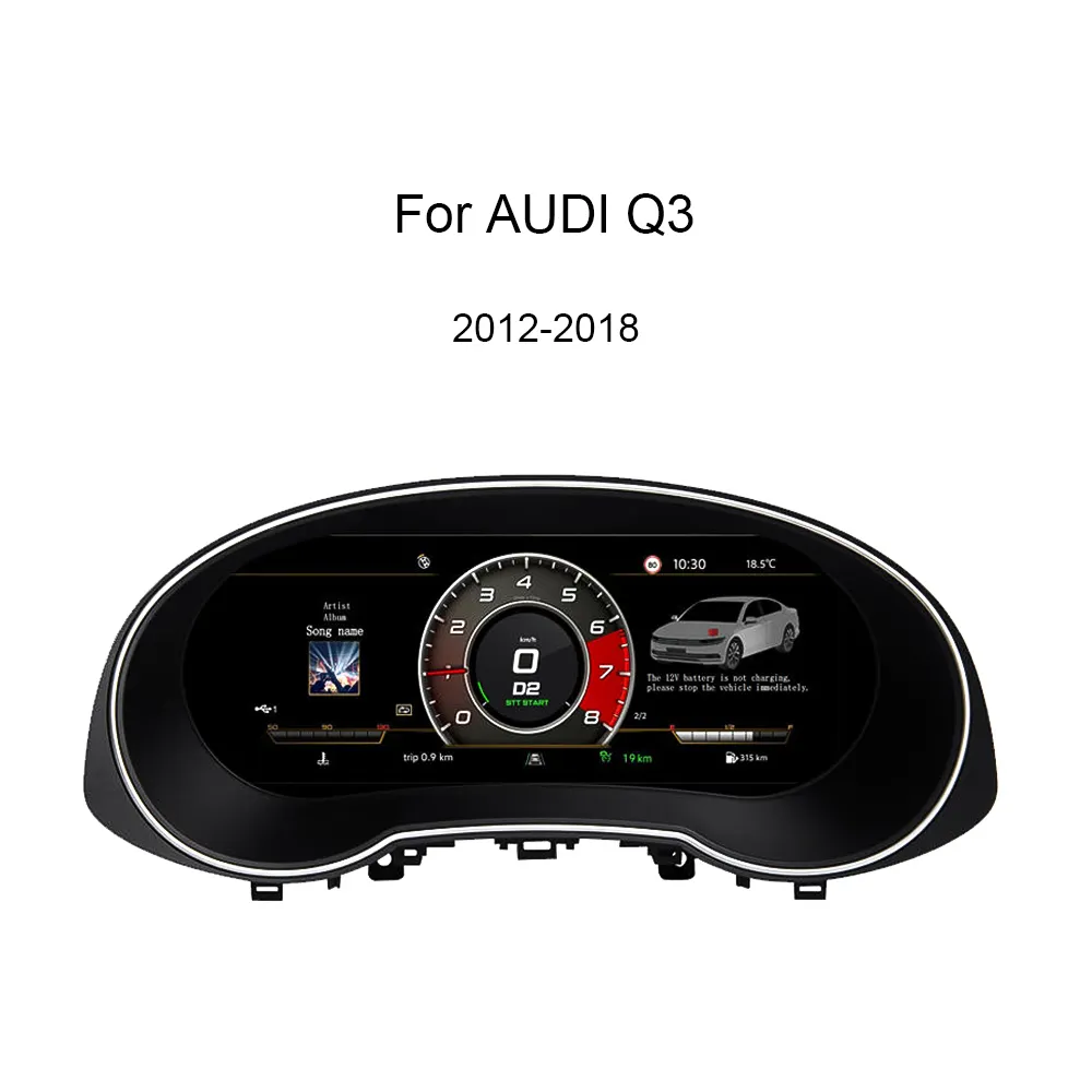 12.3inch LCD For AUDI Q3 2012-2018 Year Cluster Dashboard Instrument Full Screen Tachometer