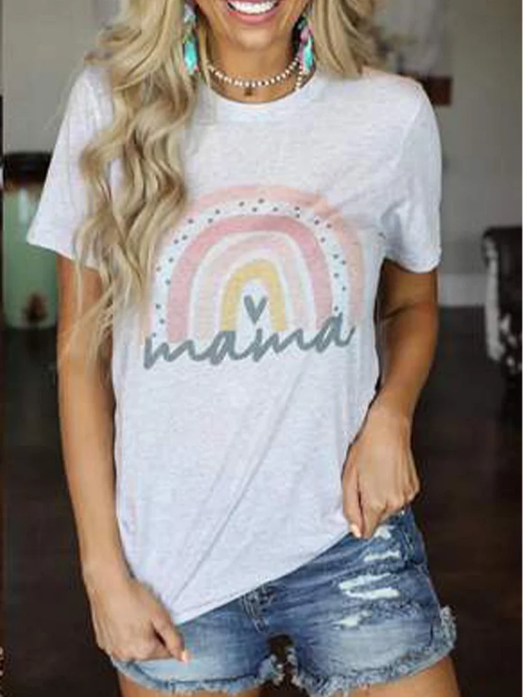 Bestdealfriday White Jersey Shift Short Sleeve Crew Neck Shirts Tops 9400870