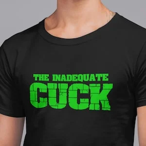 pornhint Pornhint Cuckold Submissive Husband Shirt Superhero Parody Humiliation Sissy Femdom - The Inadequate Cuck ~ T-Shirt