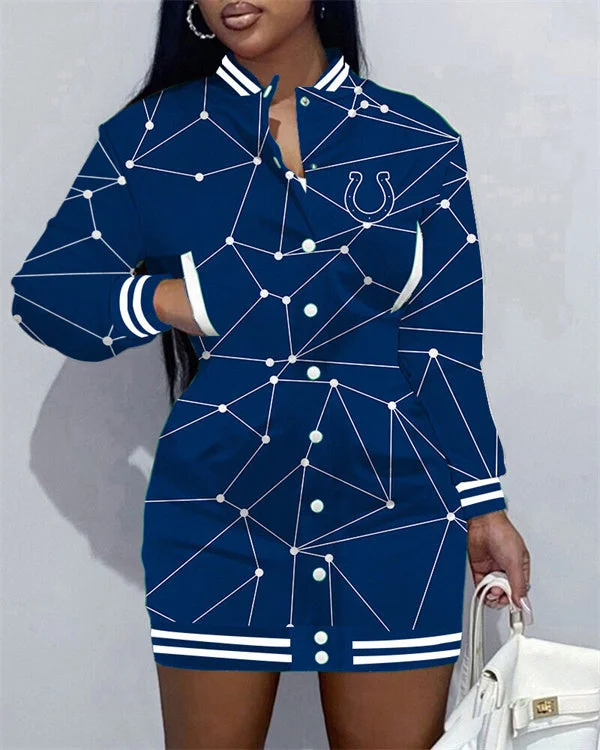 Indianapolis Colts
Limited Edition Button Down Long Sleeve Jacket Dress