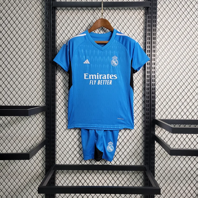 2023-24 KIDS Real Madrid Blue Goalkeeper  VALVERDE MODRIC VINI JR. BELLINGHAM CARVAJAL Football jersey