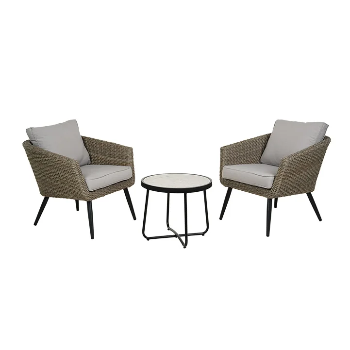 GRAND PATIO 3 Piece Patio Bistro Set with 2 Chairs and 1 Coffee Table