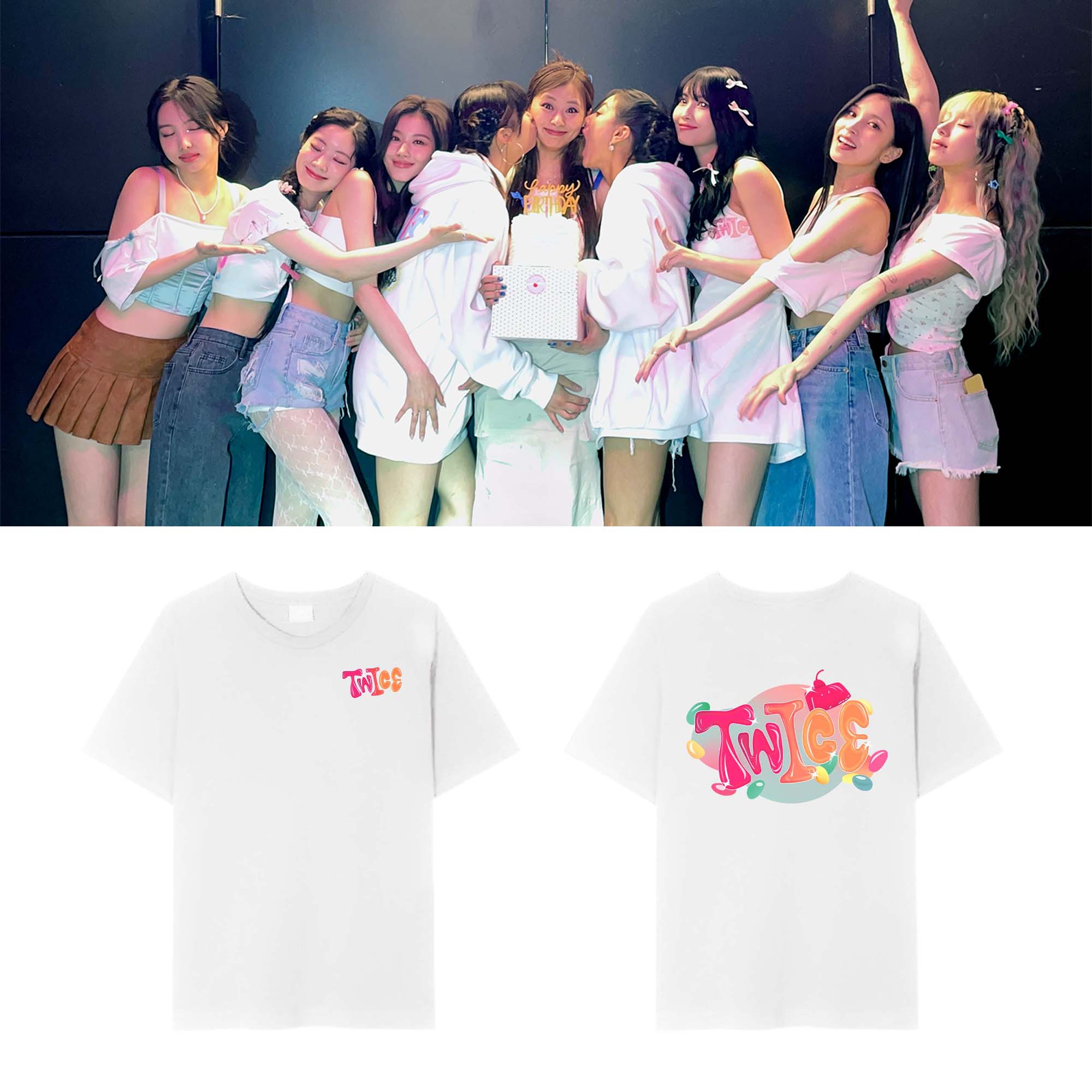 Official TWICE READY TO BE Nayeon Uniform Shirt Free Size Once