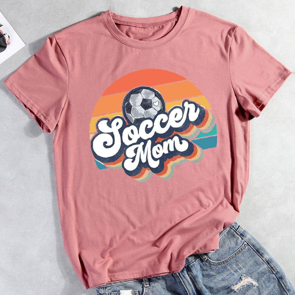 Soccer Mom Round Neck T-shirt-0019479-Guru-buzz