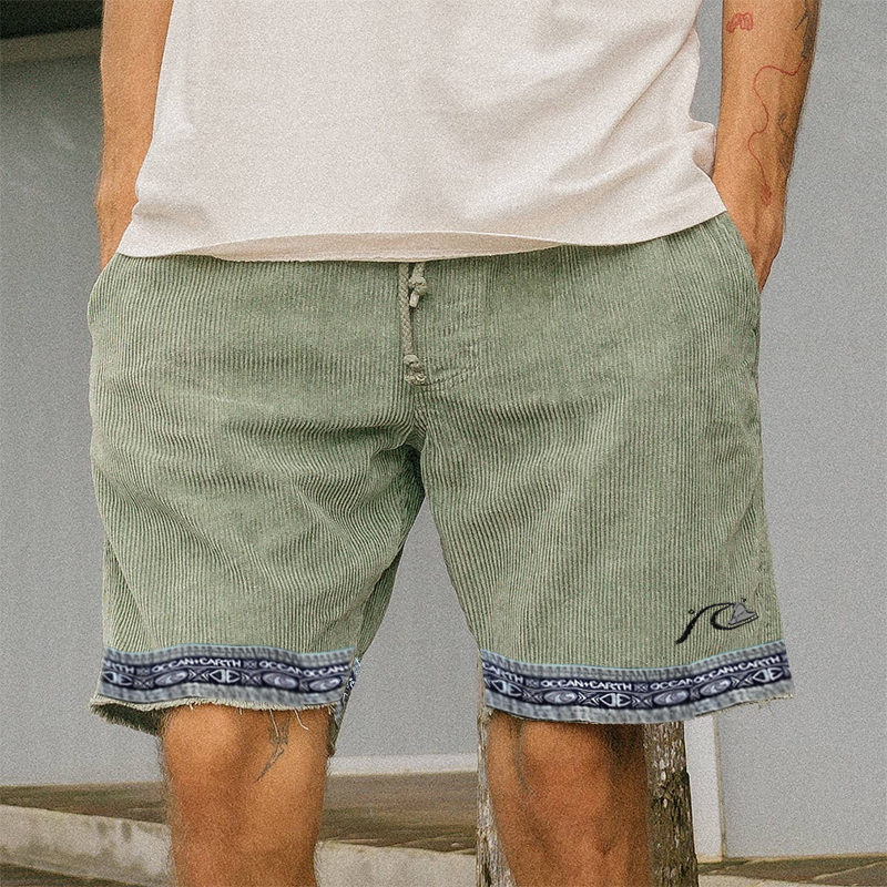 Vintage Corduroy Surf Shorts-barclient