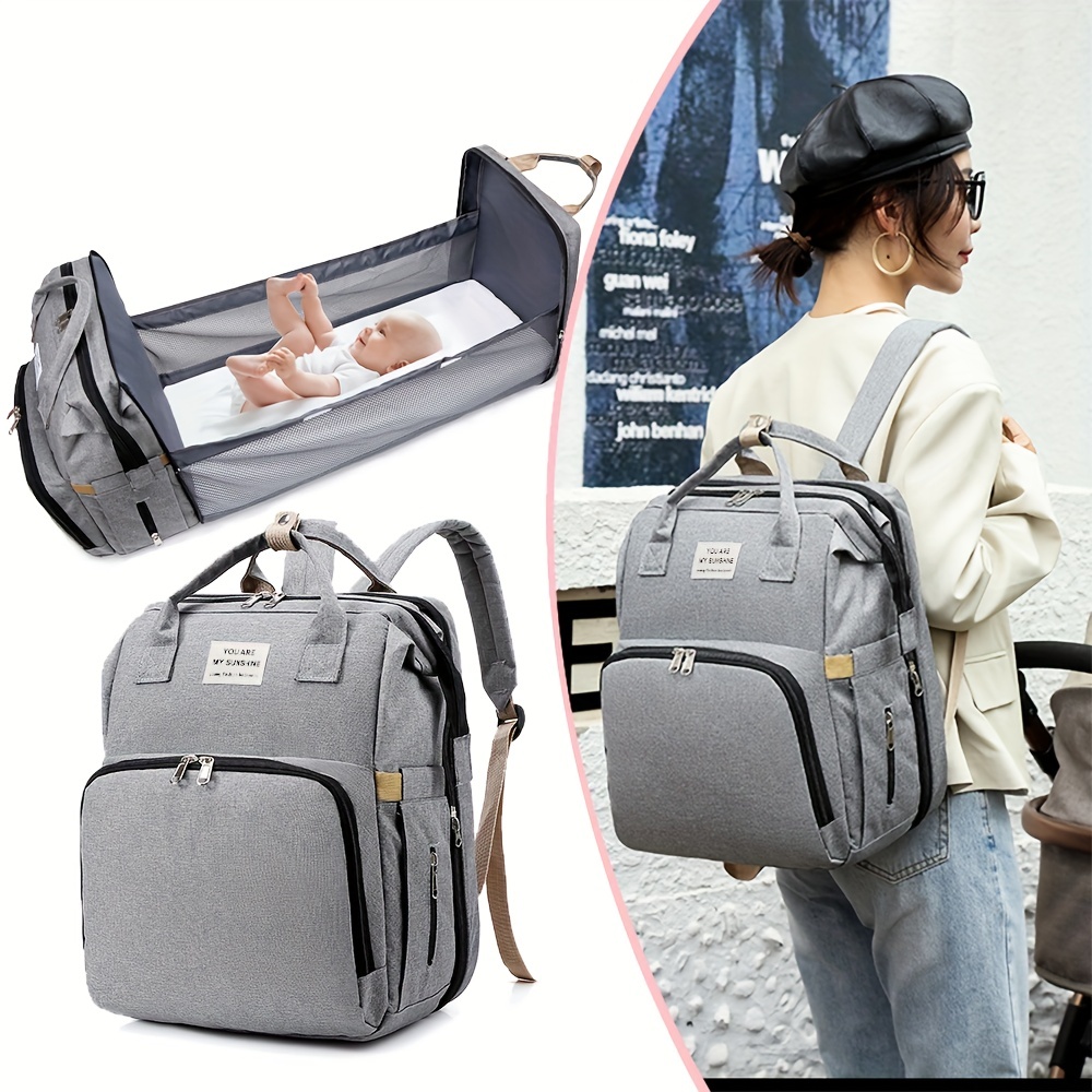 Folding Mommy Bag, Lightweight Portable Folding Crib Bed, Large