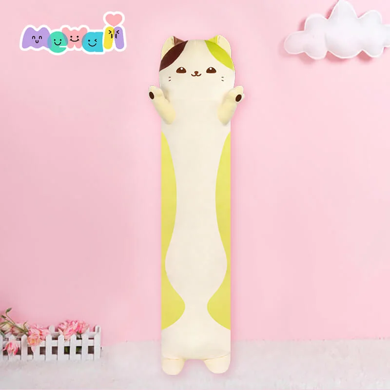 MeWaii® Original Design Avocado Calico Cat Stuffed Animal Kawaii Plush Pillow Squishy Toy