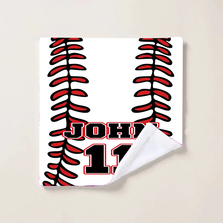 Personalized Kids Baseball Hand Towel|H03