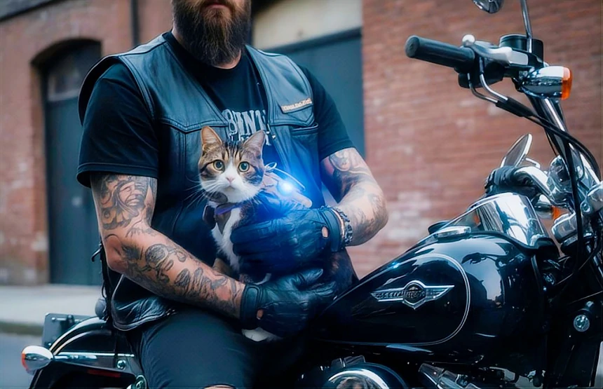 Tactical cat harness for big cats now with LED safety