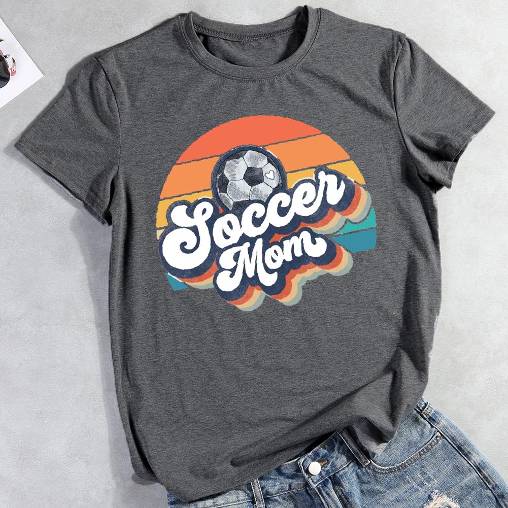 Soccer Mom Round Neck T-shirt-0019479-Guru-buzz