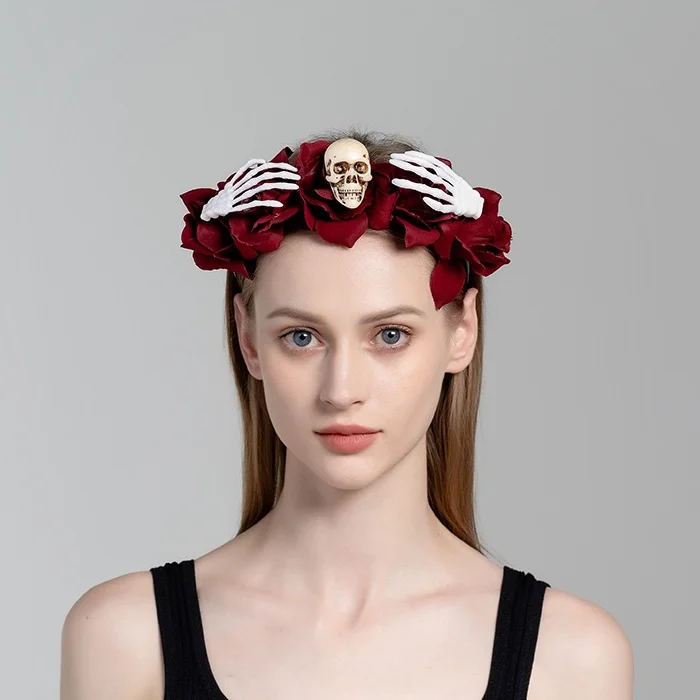 Flower Skull Headband - Rose Toy