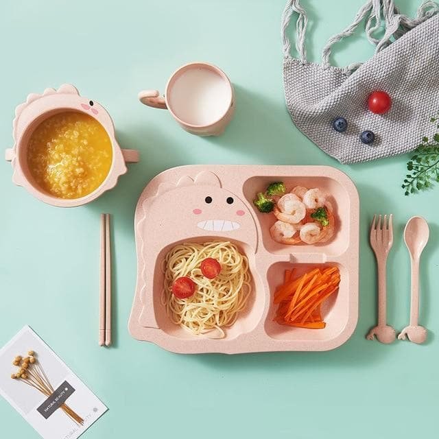 Pastel Kawaii Dinosaur Mushroom Sheep Kids Dinner Cutlery Set SS1715