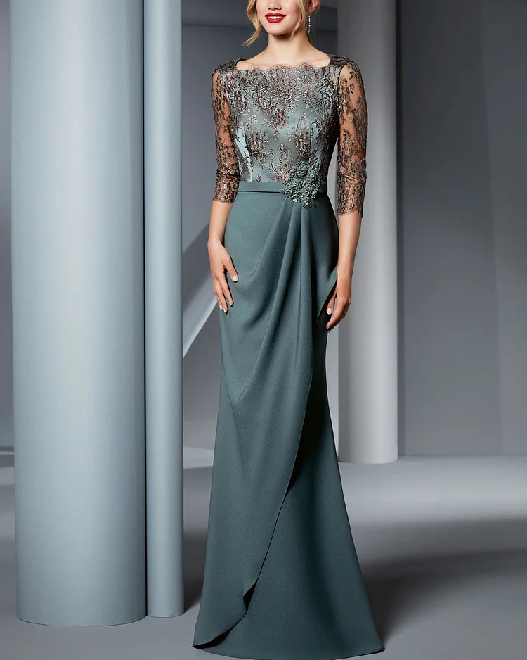 Women'S Retro Elegant Lace Dress