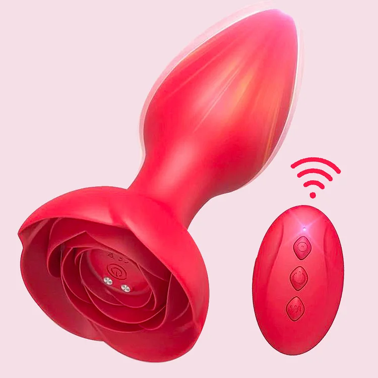 Rose Butt Plug With Wireless Control
