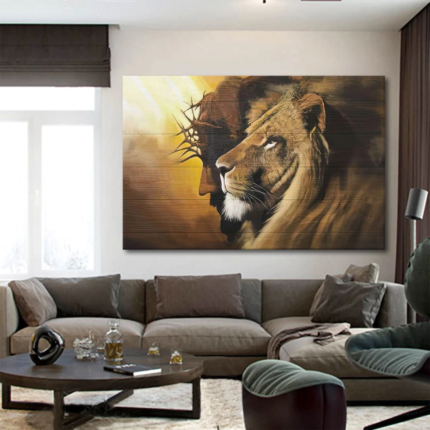 The Lion of Judah Jesus Christ Canvas Wall Art
